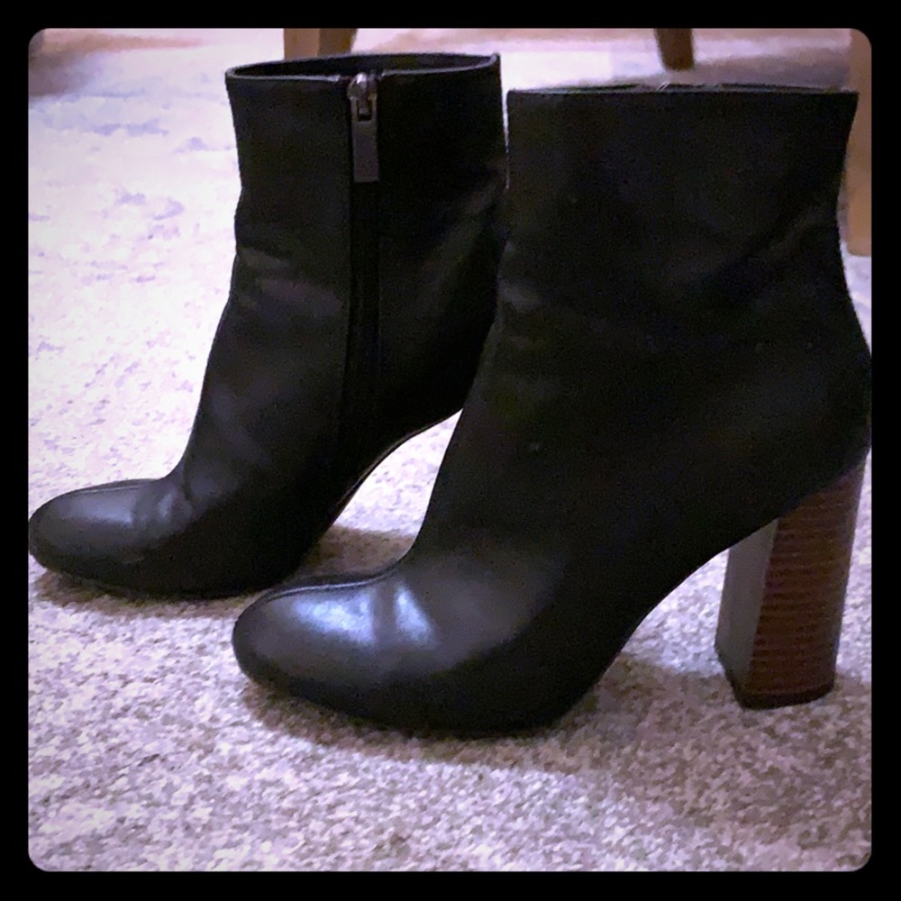 Black bootie heels